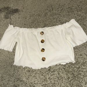 White off the shoulder shirt